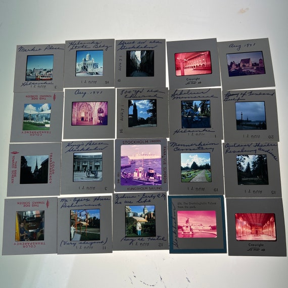 Set of 1971 vacation slides 35mm Finland, Sweden Scandinavian tour - color photography - 35mm film - trip photo- 1971