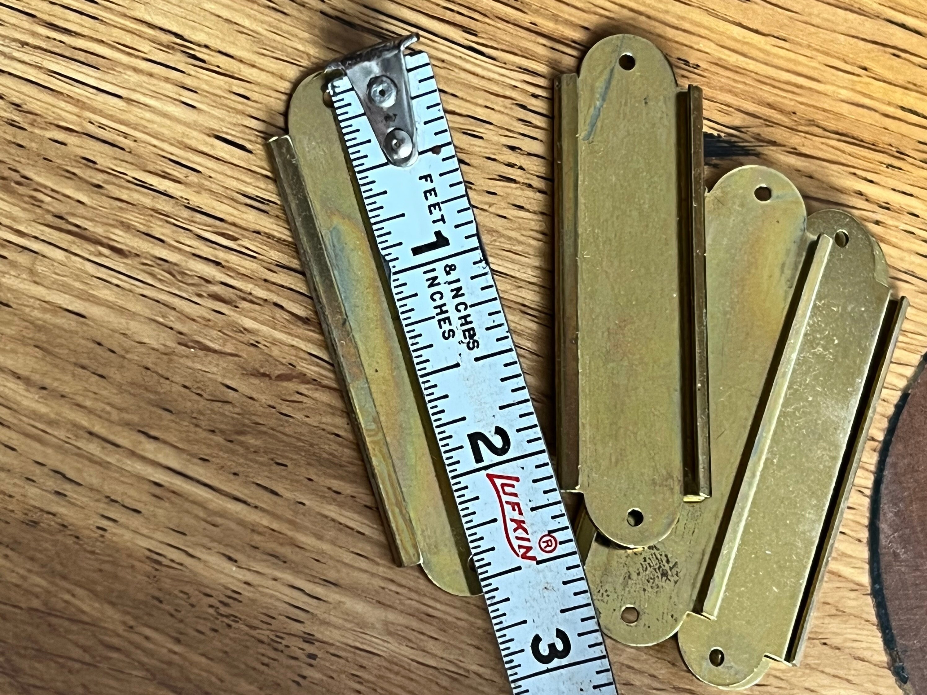 Vintage brass label holders for drawers antique drawer pull tag