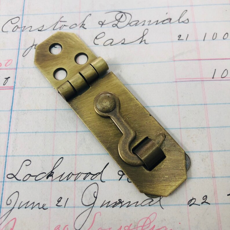 Vintage Brass Small Box Hasp Lock Jewelry Box Lock Clasp Etsy UK