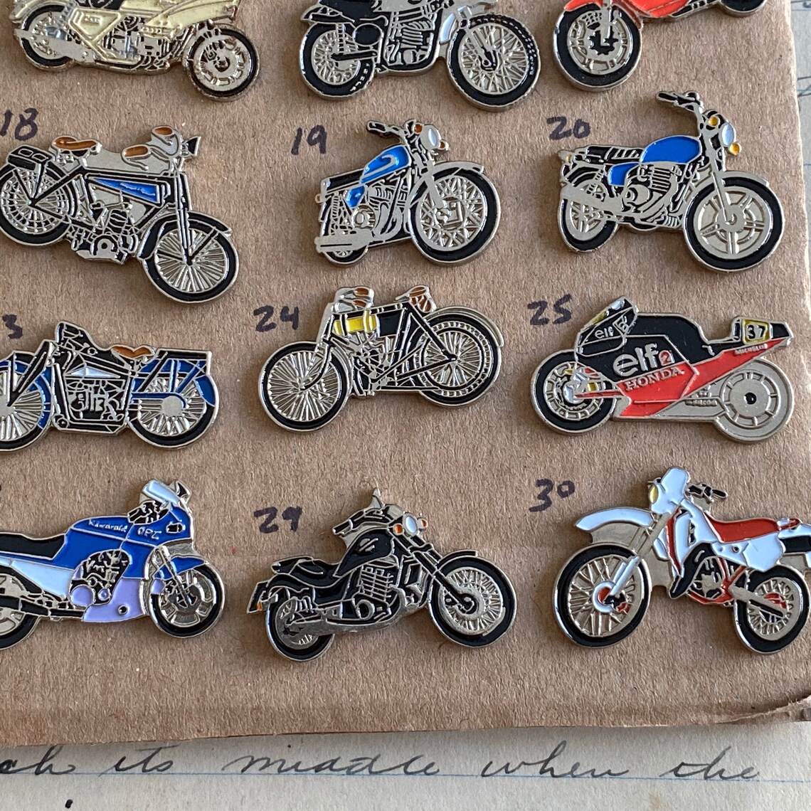 Motorcycle lapel pin vintage motorcycle jacket pin biker Etsy