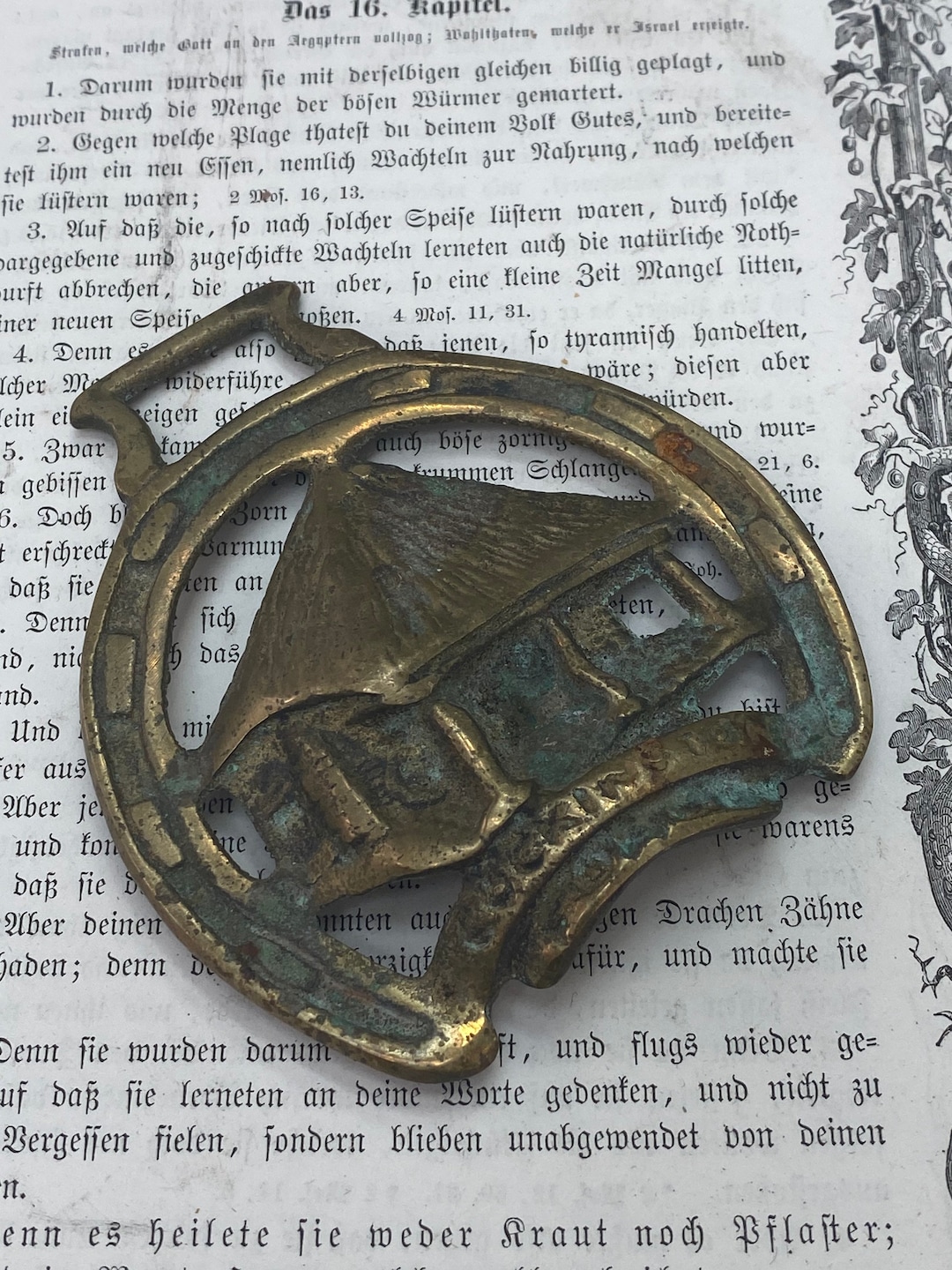 Vintage Brass Horse Bridle Ornament Vintage Brass Horse Etsy