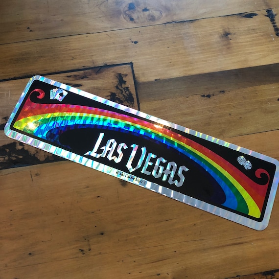 Las Vegas Hologram Bumper stickers - rad stickers - 70s 80s stickers