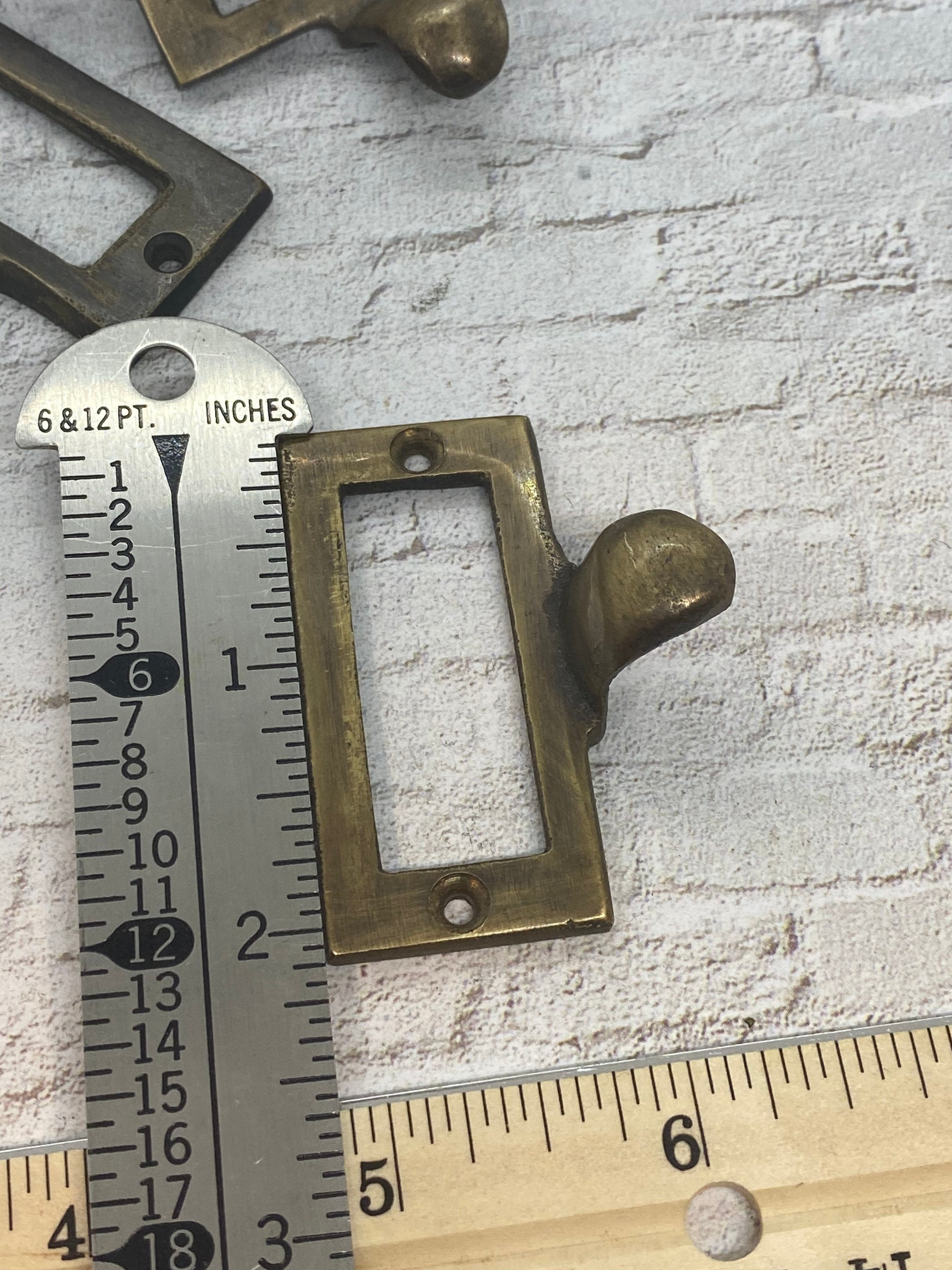 Soportes de etiquetas de latón vintage para cajones soporte | Etsy