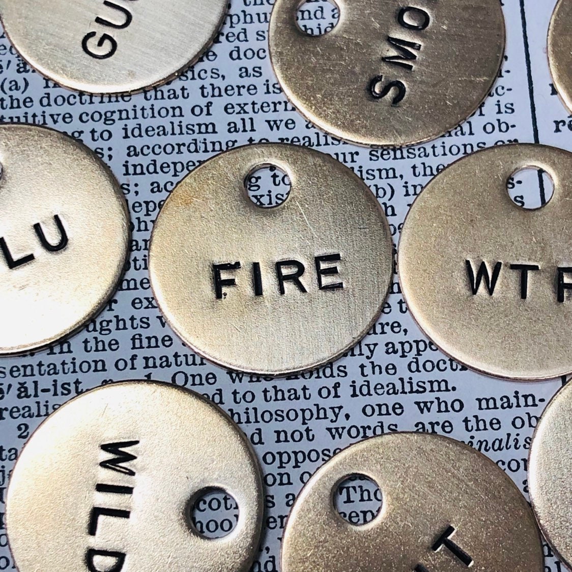 Custom Hand Punched Brass SLANG Cool Popular Slang Hand Etsy