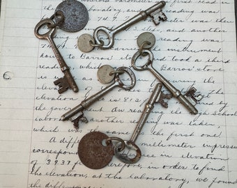 Jail key with cell number tag - Industrial high security key - vintage  key - vintage key charm - prisonk key – steampunk key