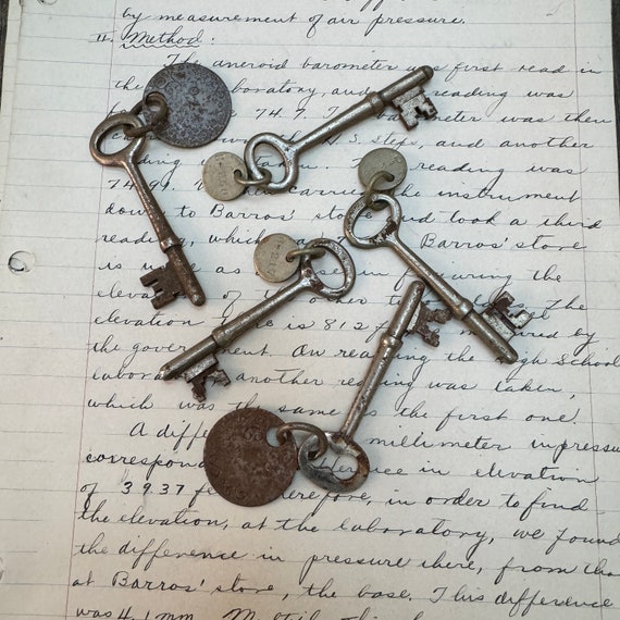 Jail key with cell number tag - Industrial high security key - vintage  key - vintage key charm - prisonk key – steampunk key
