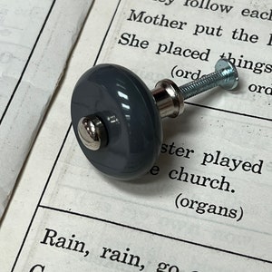 Vintage grey resin Cabinet Knobs or Drawer Pulls - industrial science medical knobs - midcentury midmod mid century - Vintage MCM