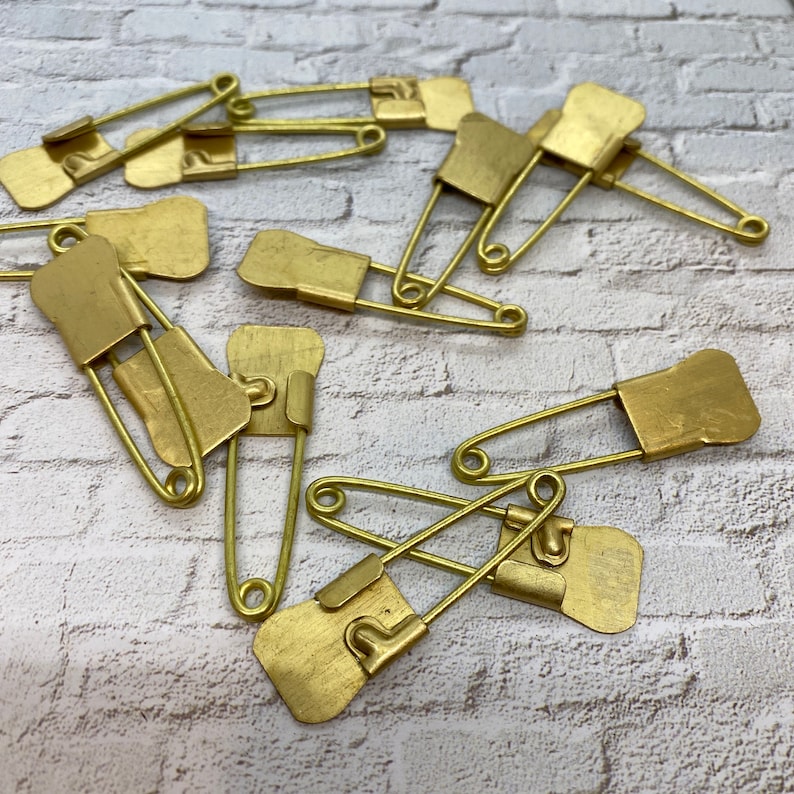 Vintage Brass Blank Laundry Pins Steampunk Pendant Brass Pin Etsy