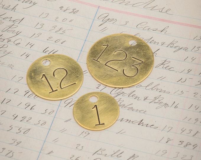 Brass Coat Check Tags Brass Hotel Key Tag Room Number Tag Etsy