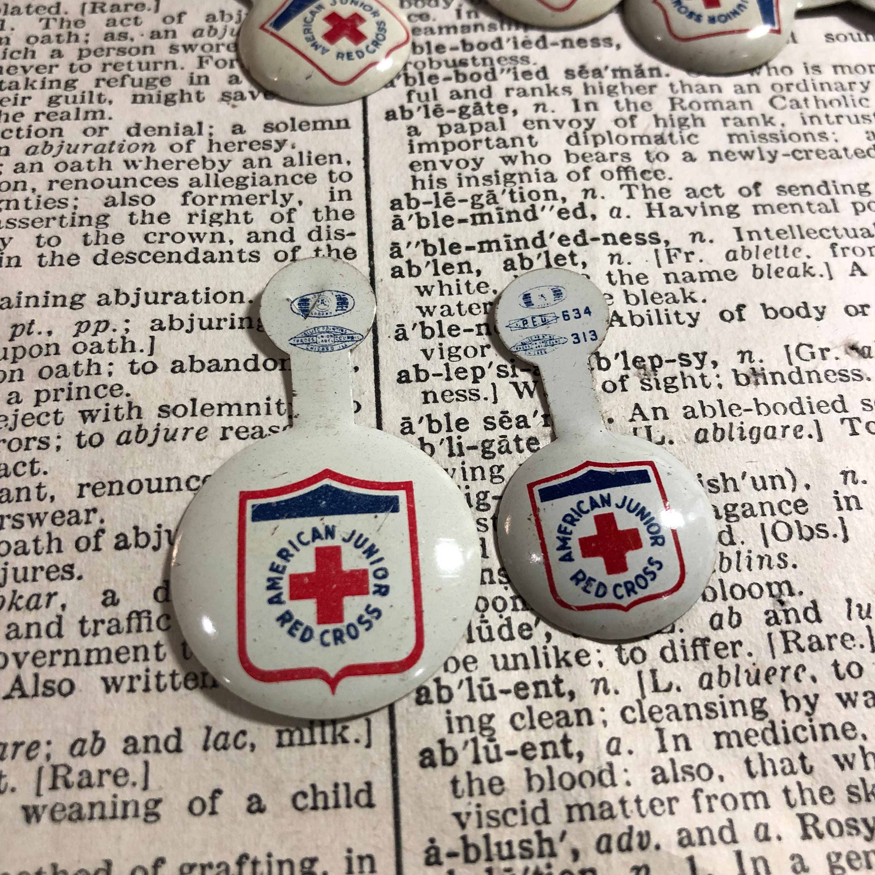 Vintage Red Cross Pin - Etsy