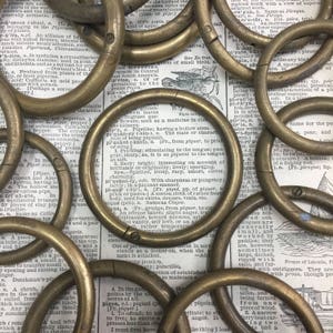 Auténtico anillo de nariz de vaca toro - Latón de servicio pesado - Cosecha fresca de granja - Toro - Rodeo - Anillo de nariz de ganado