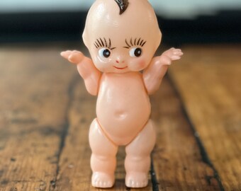 Kewpie doll - 7.5" tall - vintage doll  - old plastic doll  - strange doll  - doll baby