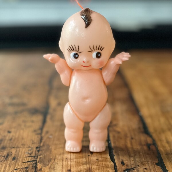 Kewpie doll - 7.5" tall - vintage doll  - old plastic doll  - strange doll  - doll baby