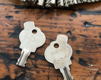 Small American tourister Duette key  - Unique luggage or suitcase key - vintage key charm - old key
