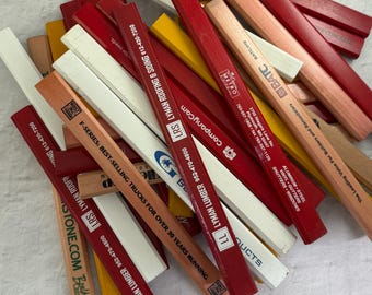 Set aus 5 Zimmermannsbleistiften aus den 80er und 90er Jahren