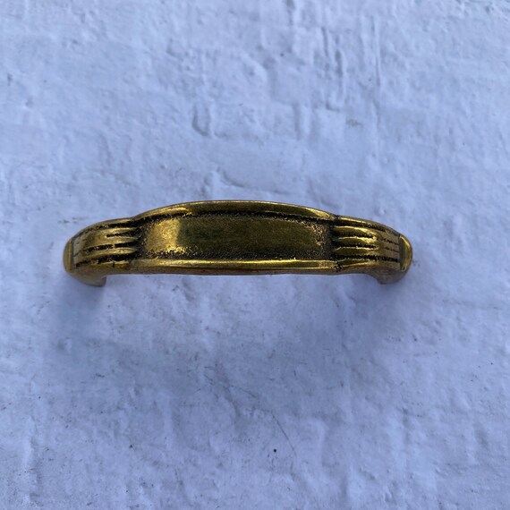 Vintage brass drawer pull -  with keyhole -door pull - antique drawer pull - Made In NZ brass drawer handle - brass