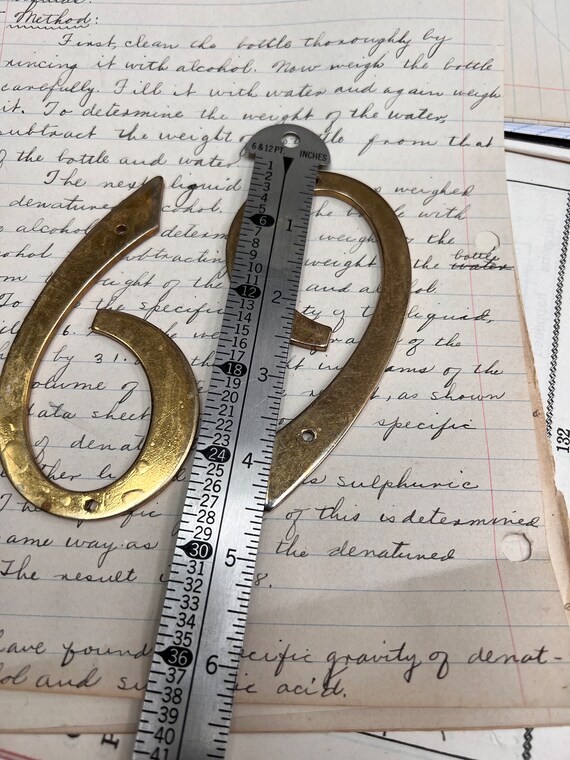 Chiffre De Maison En Laiton Massif Numéro 6 – Style Antique, 3x1.75 Pouces (avec Vis)
