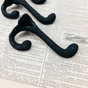 Cast Iron Acorn Coat Hooks, rustic iron Coat Hangers  -double hook - vintage style barn hook - coat hook- Industrial hook