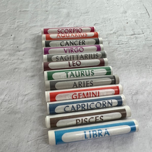 Vintage Horoscope Rolls - Choose your sign - Zodi Vending machine horoscopes - Whats your sign?