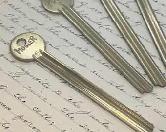 Mosler bank safe key - Industrial high security key - vintage safe deposite box key - vintage key charm - bank key – steampunk key