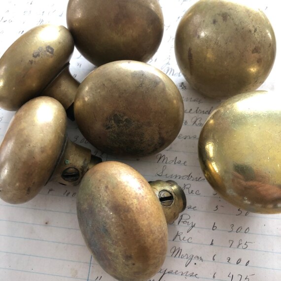 Antique Brass Door Knob Vintage Salvaged Rustic Doorknob Etsy