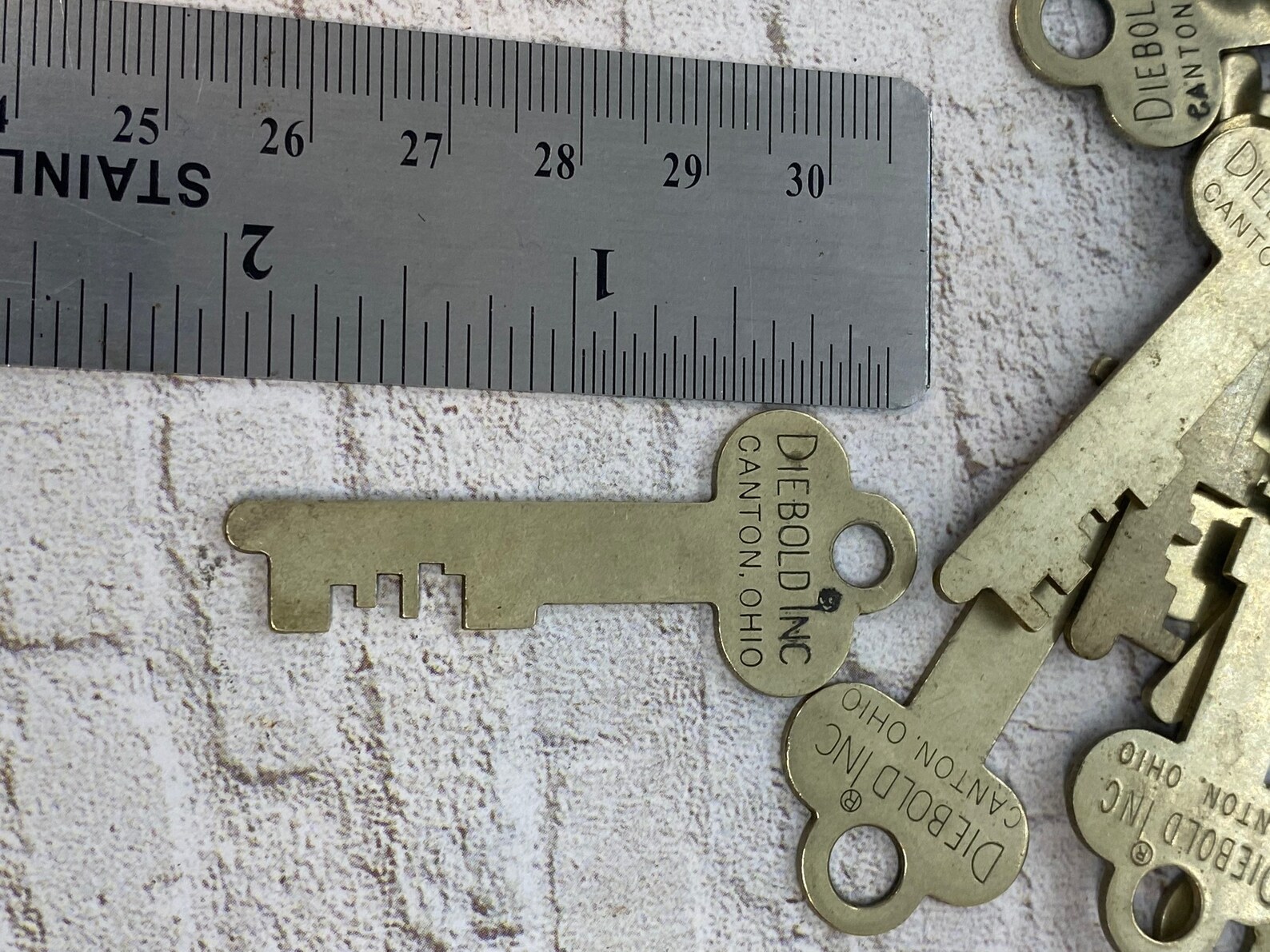 Lot of 5 Vintage Safe Deposit Box Key and Numbered Brass Tag Etsy