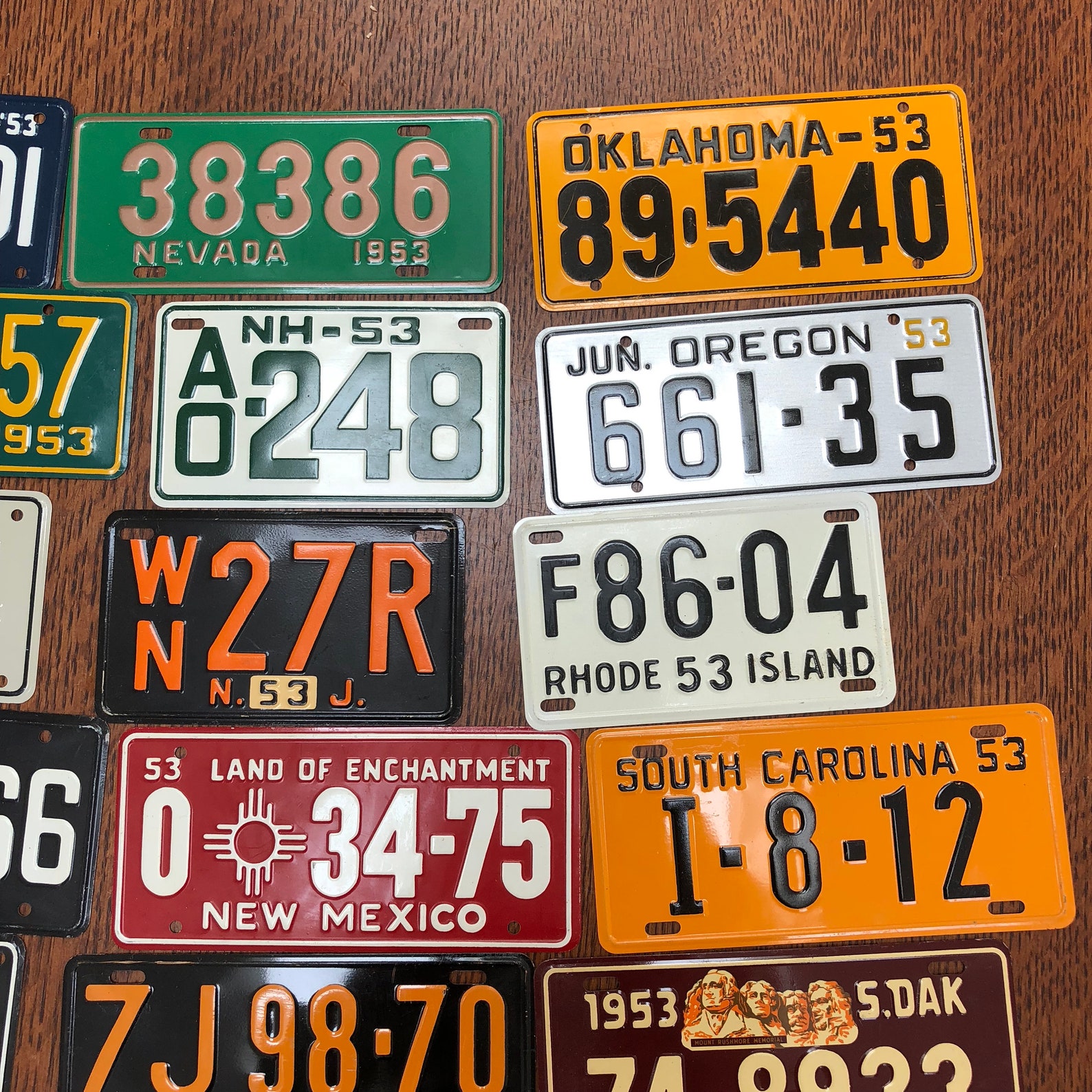 Vintage 1953 Bike License Plates Choose Your State Kids Etsy