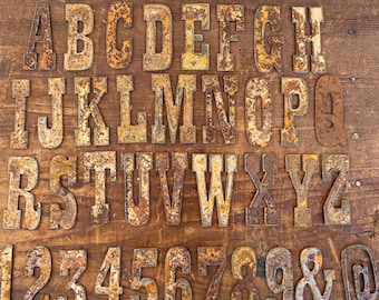Rusty Metal letters and Numbers - 3" letter– sign letter - address letters – Western  industrial letter – house letter –