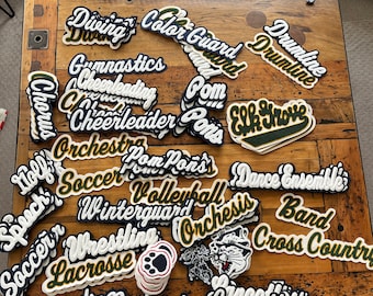 Varsity Sport and Activity Patches - Letter jacket patches _ sweatshirt patches - Sew On patches