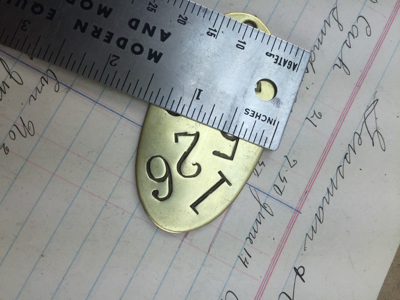 Custom hand stamped Hotel Room Key Tags brass key chain fob Etsy