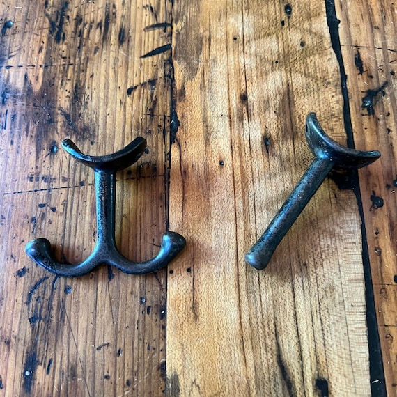 Vintage school double locker hook - single locker coat hook - vintage locker hardware - kids coat hook - locker coat hanger