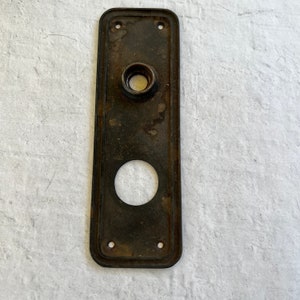 Vintage door plate - keyhole - escutcheon plate - doorbell- door knob - iron metal