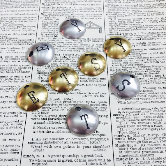 Custom hand punched round domed silver tag -  hand stamped key tag - hand made key fob - hotel key tag - pet tag - numbered dapped tags