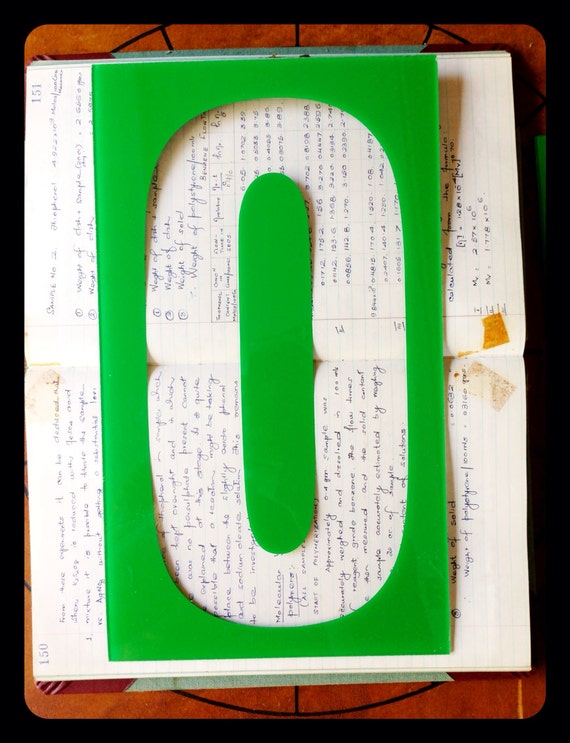 Vintage green  plastic number 0 – Plexiglas number -  gas station number – large plastic number – wedding number – salvaged sign number