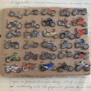 Motorcycle lapel pin - vintage motorcycle jacket pin -  biker pins - Harley Triumph Honda Kawasaki BMW Ducati enamel pin