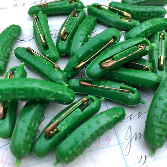 Vintage Heinz Pickle pin - Choose color - grass, … - image 4