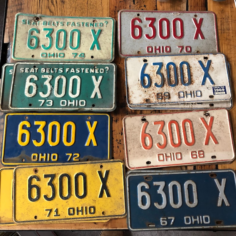 rusty plates car license plates Vintage Ohio License Plates Choose the