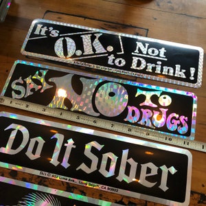 Hologram Bumper stickers 4 to choose from rad stickers 70s 80s stickers image 3