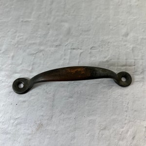 Vintage drawer door Handle -  Brass industrial vintage Drawer Pull  - barn metal door hardware - vintage  handle - salvaged