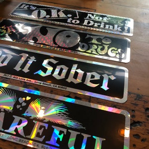 Hologram Bumper stickers 4 to choose from rad stickers 70s 80s stickers image 2