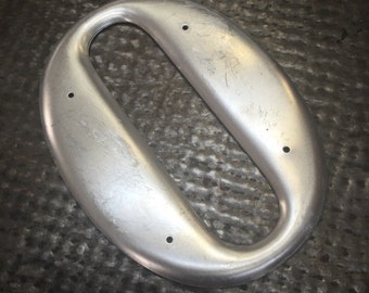 Number 0 zero Industrial metal numbers 6" - metal numbers – salvaged address number – vintage house numbers – sign numbers – silver numbers