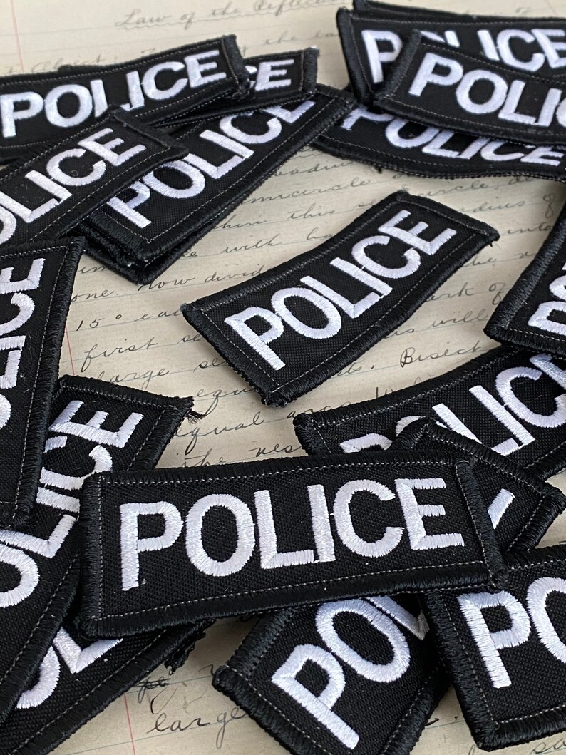 Vintage sew on patch police uniform vintage patch law Etsy