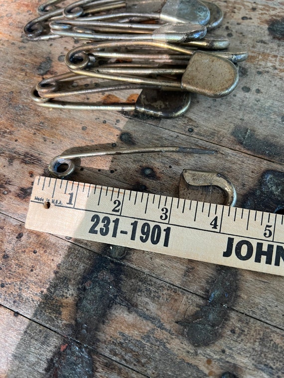 4" antique Blanket Pin horse pin kilt pin large… Gem