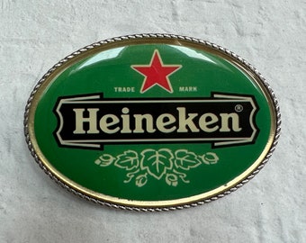 Vintage Heineken Belt Buckle- Light up - belt buckle -  battery not included -Metal vintage belt buckle - beer belt buckle