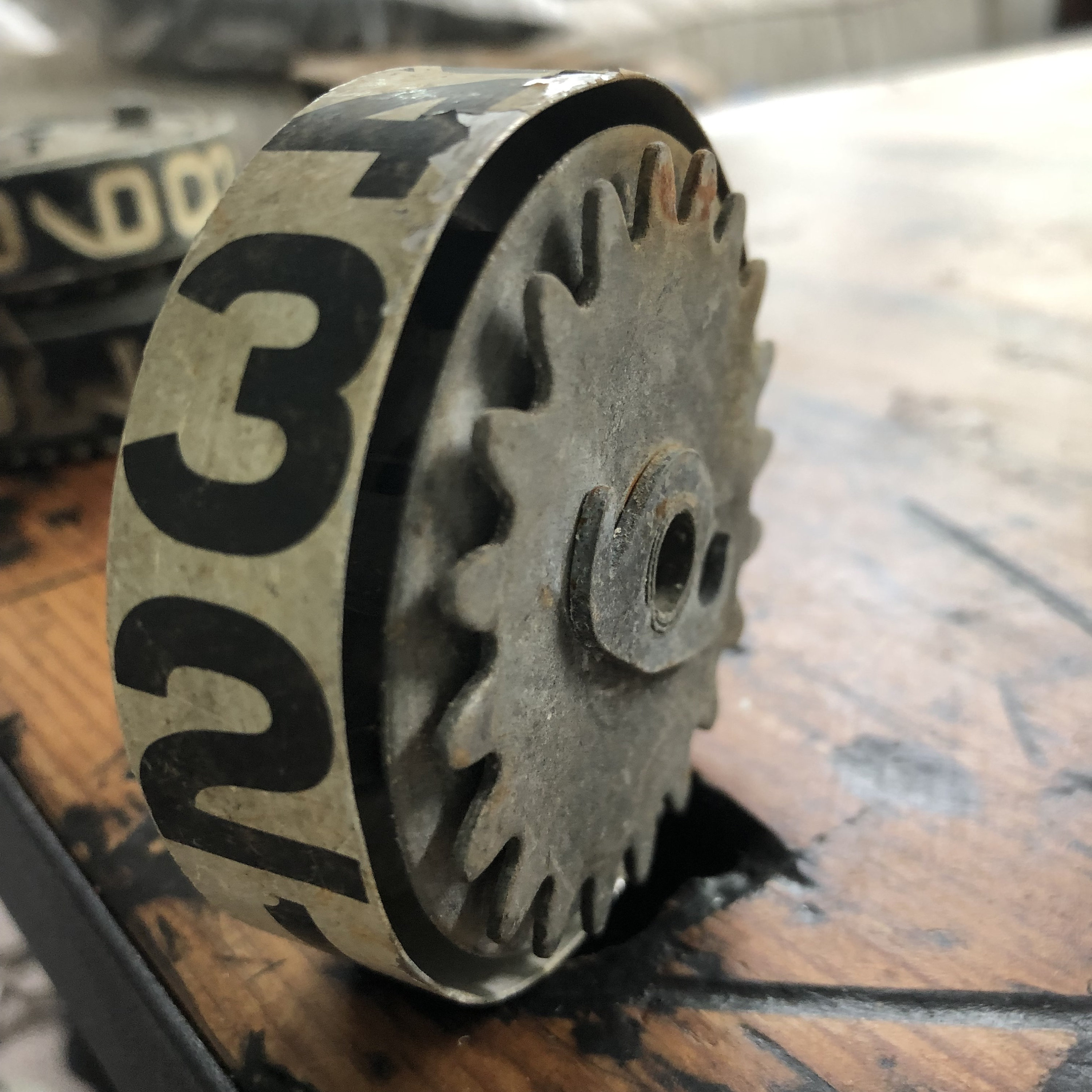 Vintage Gas Pump Number Wheel Gas station counter wheel Vintage