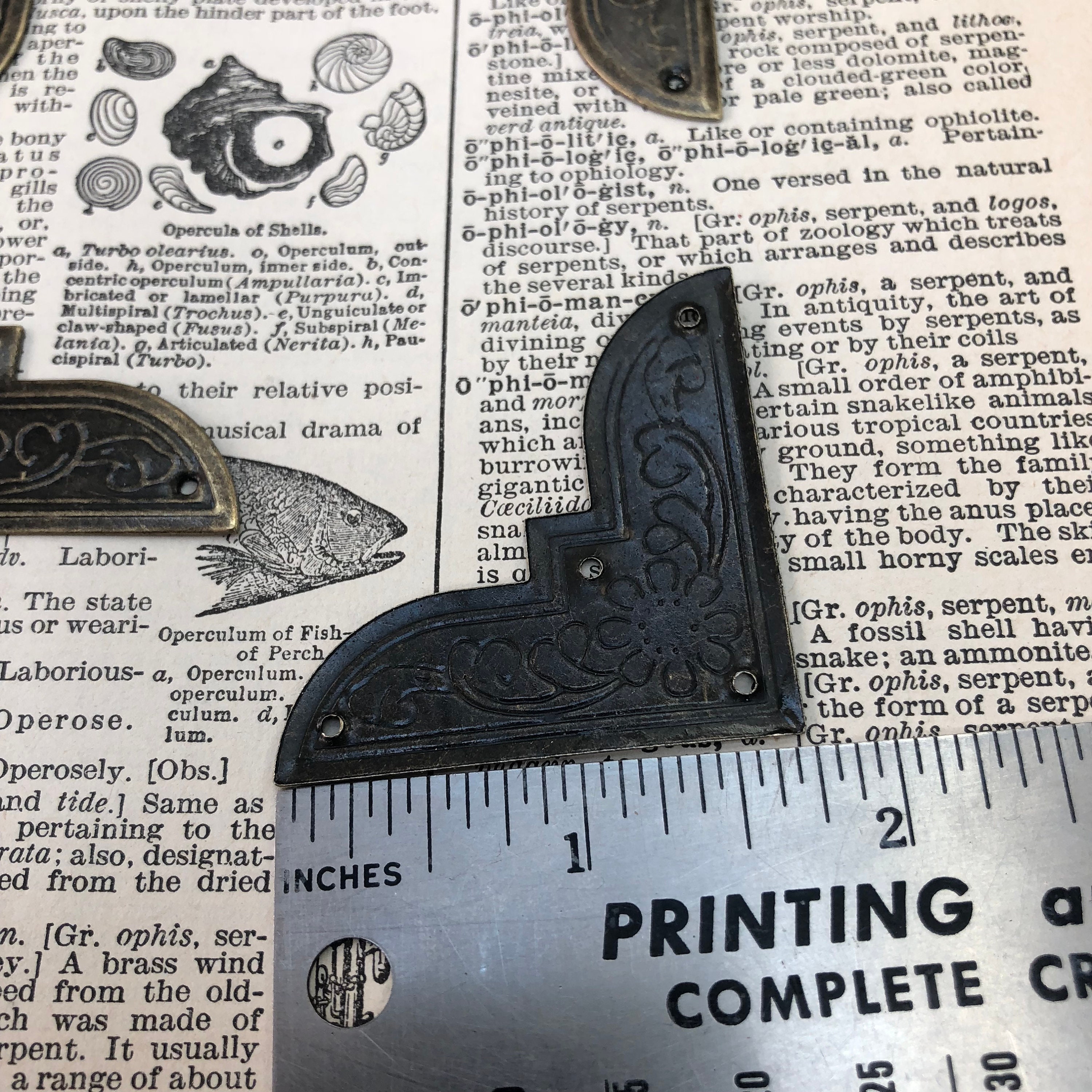 Vintage look brass corner set of 4 antique brass corner pieces