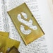 Large Antique Brass stencil Ampersand - Vintage brass ampersand - industrial metal ampersand - reese interlocking metal stencil