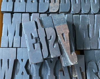 Western Style Font WOODEN 2&quot; Letterpress Printing Blocks  - Wood Number and Letter - 2&quot; tall - Choose the letter