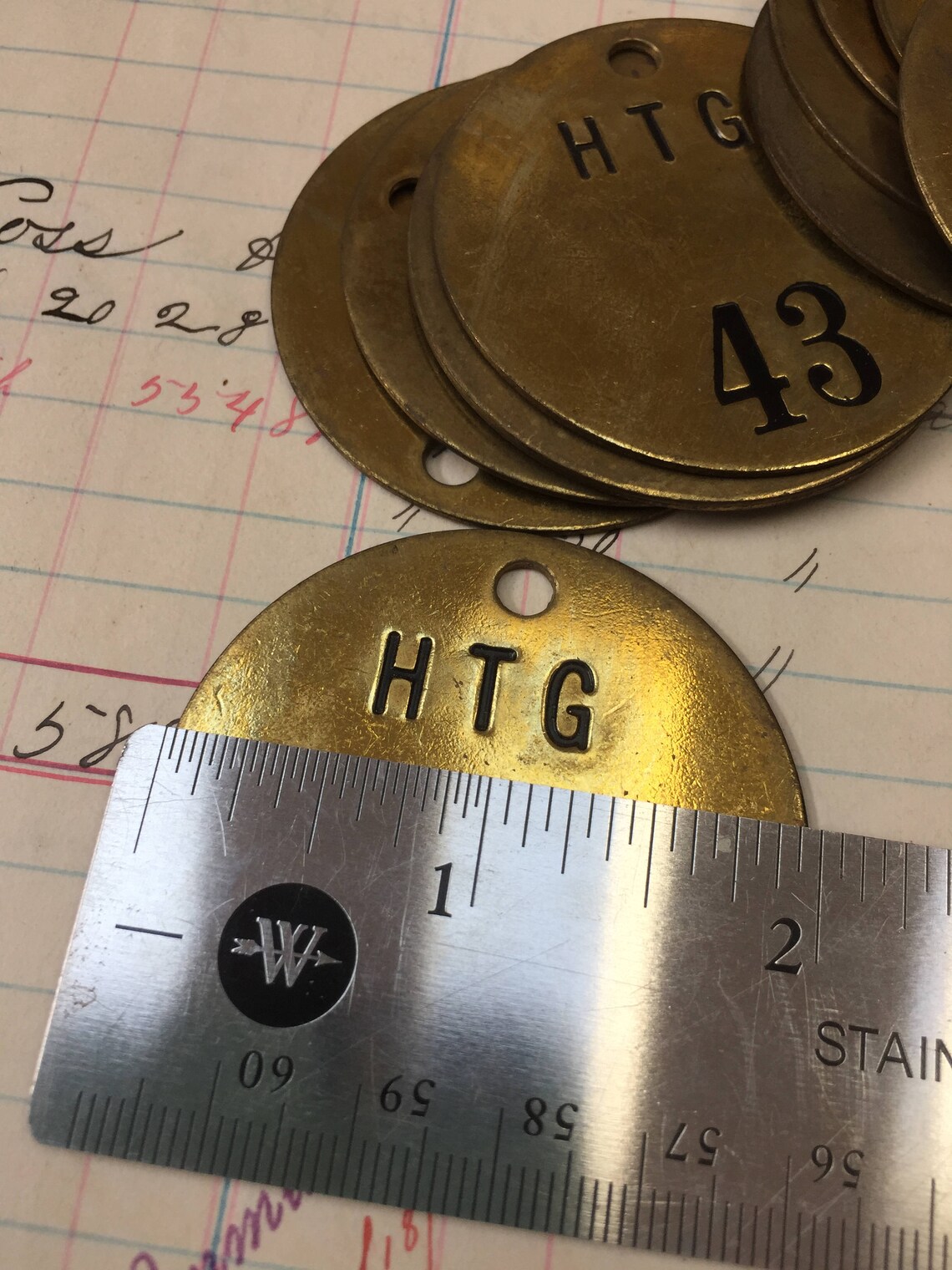 Antique Brass Tag One Tag industrial Valve Id Tag | Etsy