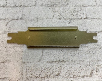 Vintage brass label holders for drawers - antique drawer pull tag holder - card catalog label holder - apothecary drawer hardware
